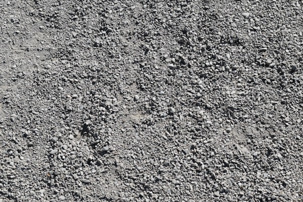 Close-up of freshly crushed gravel with visible texture and color variation.