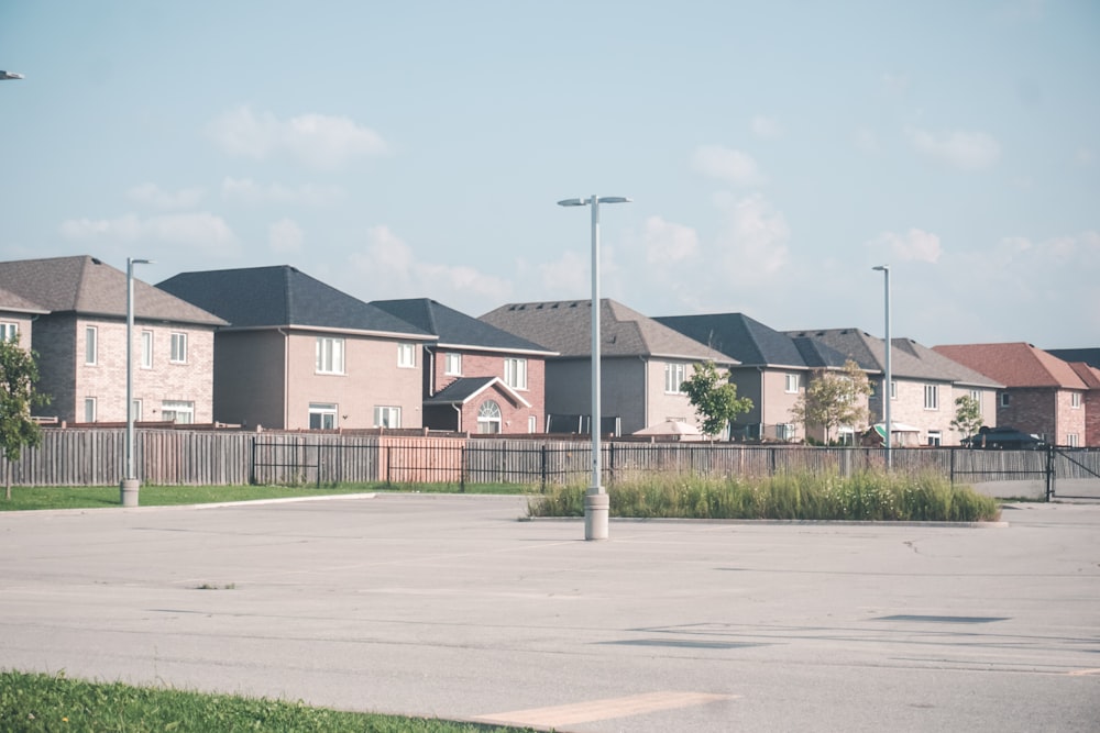 a row of houses in a residential area