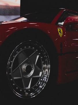 A close-up of a premium sports car.