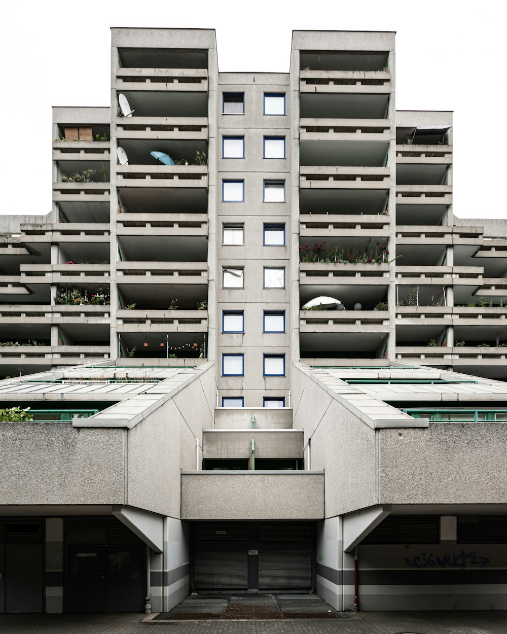 a very tall building with a bunch of windows