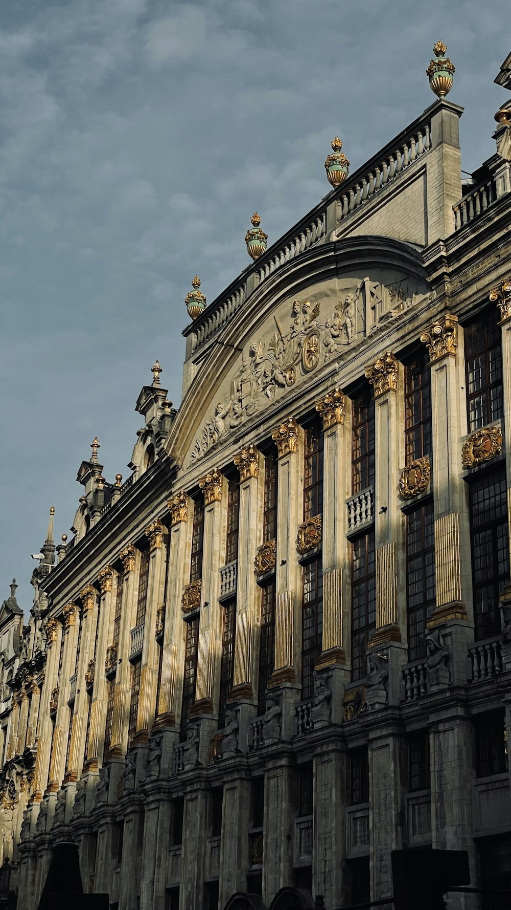 a large building with a clock on the front of it