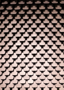 a black and white photo of a pattern on a wall