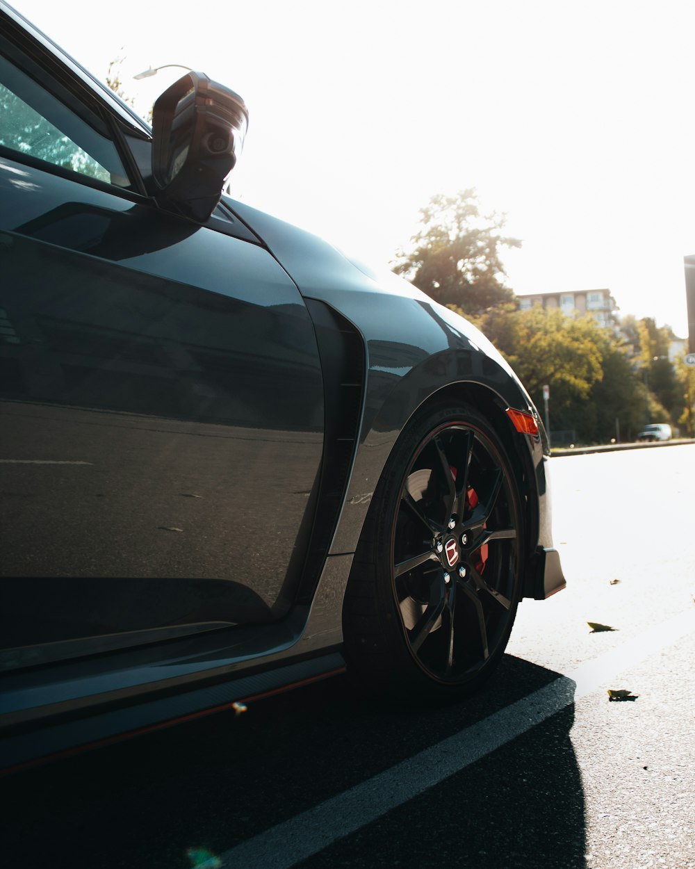 a car parked on the side of the road