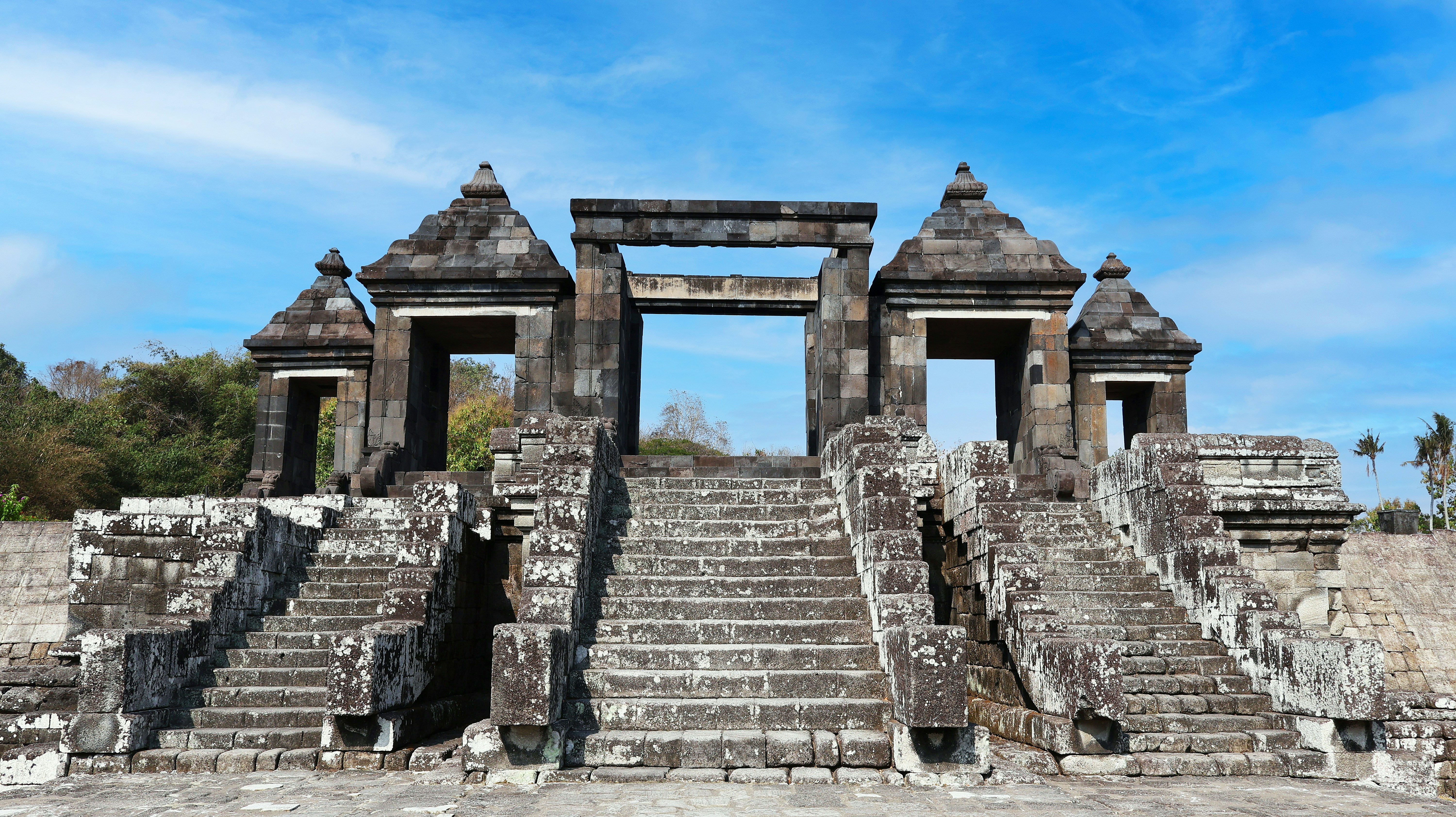 Yogyakarta - Yogyakarta, Indonesia - September 1, 2023: Ratu Boko Temple is a beautiful temple located on the hill.
