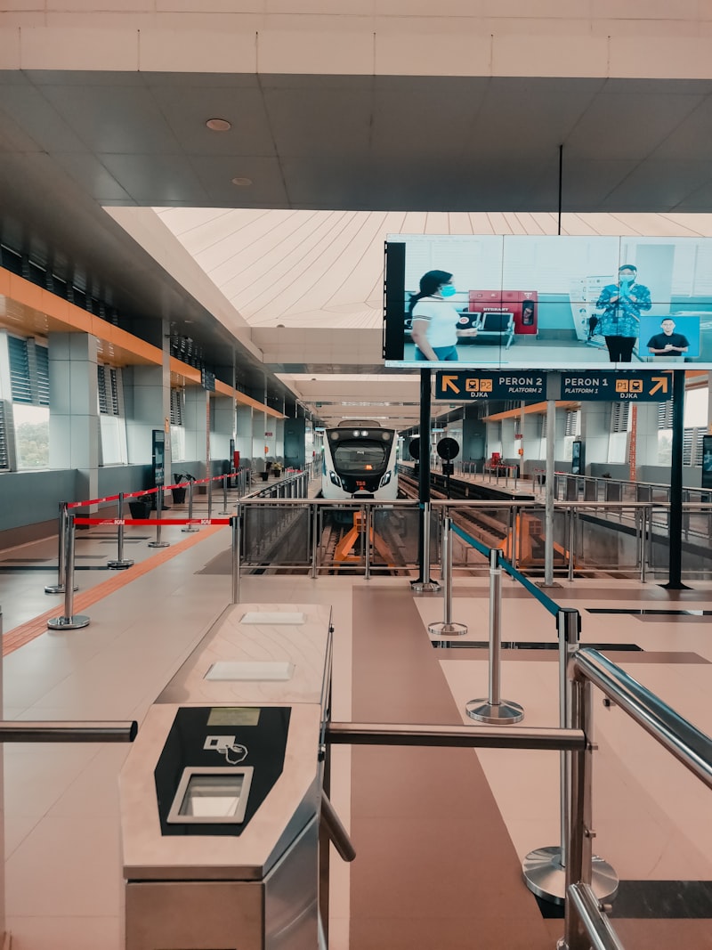 Modern train station