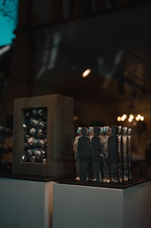 A collection of stunning sculptures displayed in a cozy home.