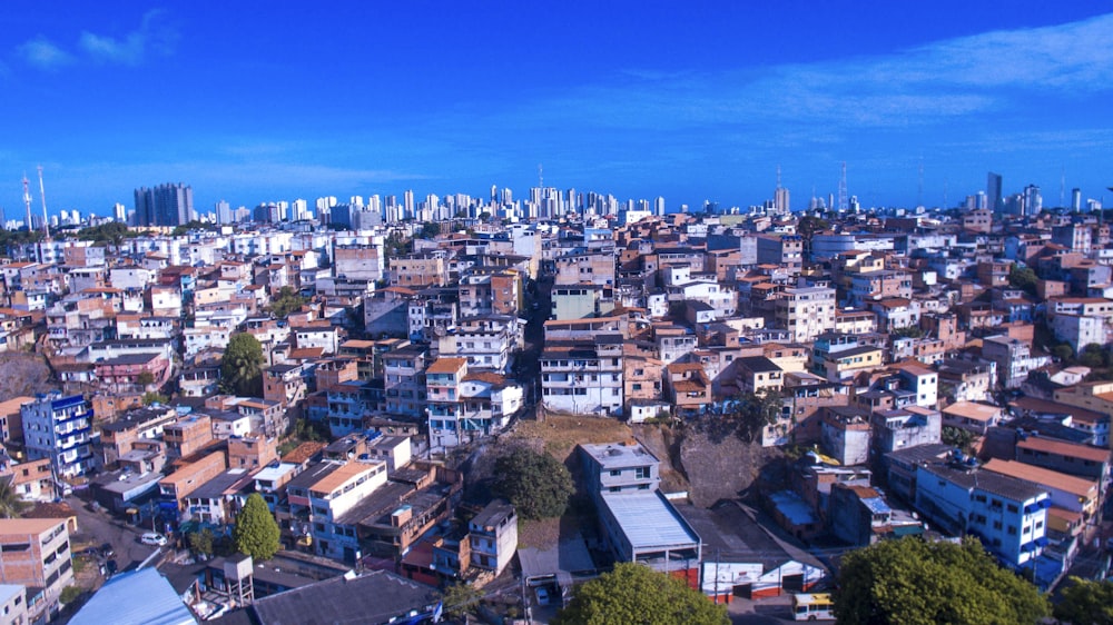 a view of a city from a high point of view