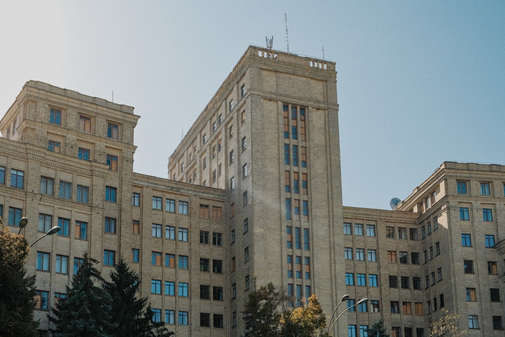 a very tall building with lots of windows