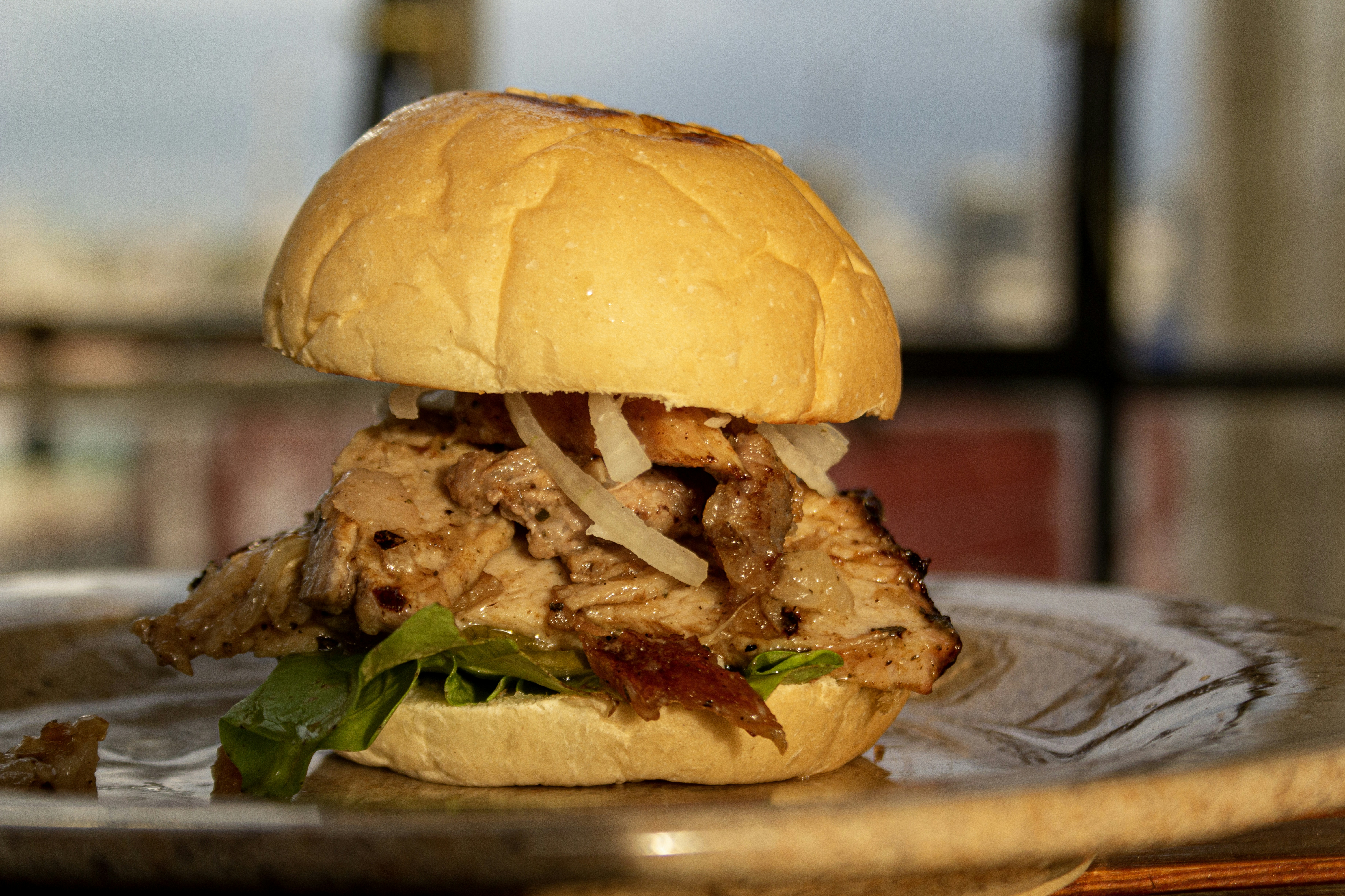 a pulled pork sandwich on a plate