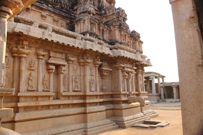 Close-up of the intricate carvings on the temple walls reflecting centuries of devotion.