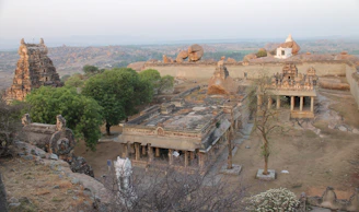 Ancient temples nestled in the PanchKedar valleys surrounded by dense forest.