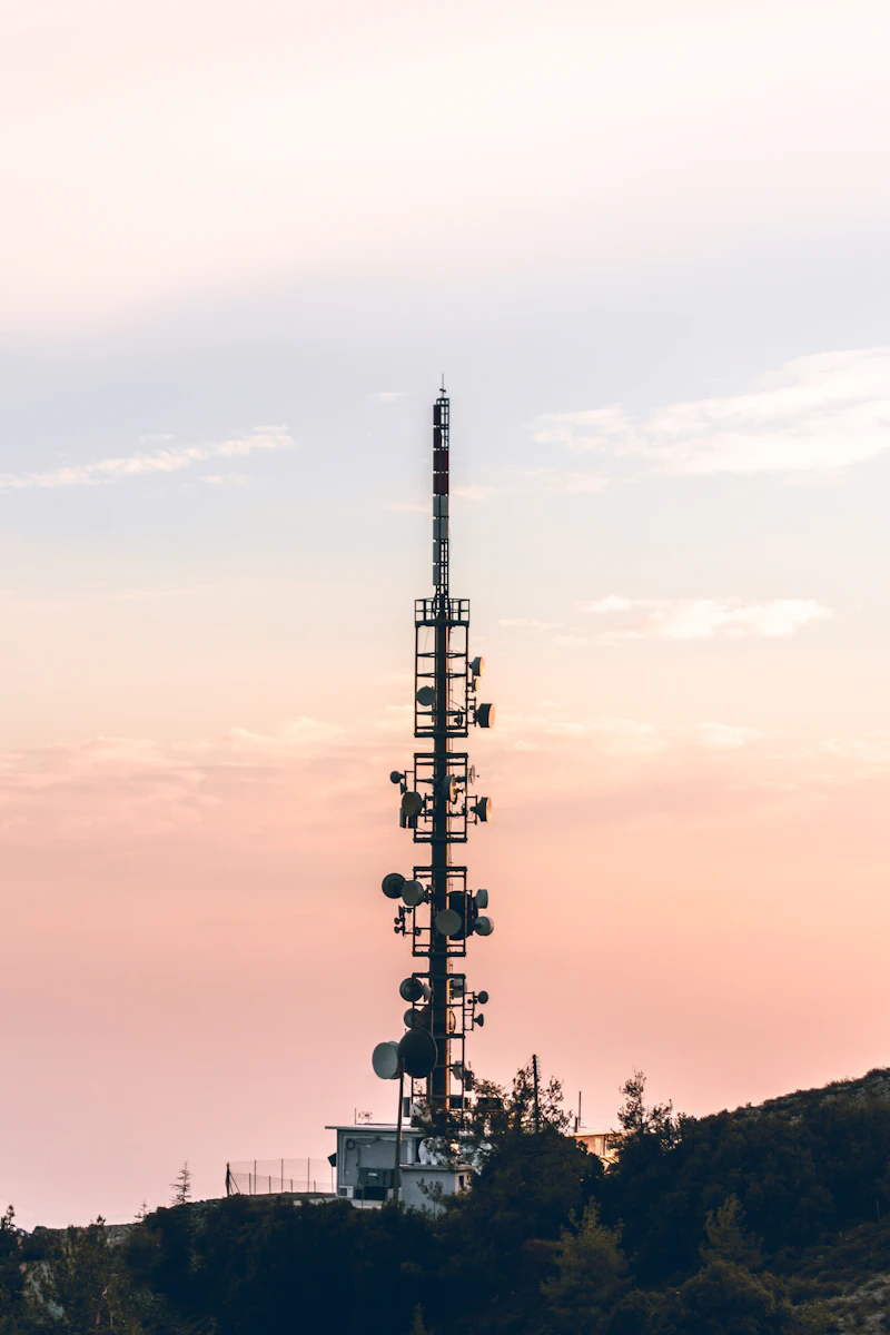 Tower with lights on top