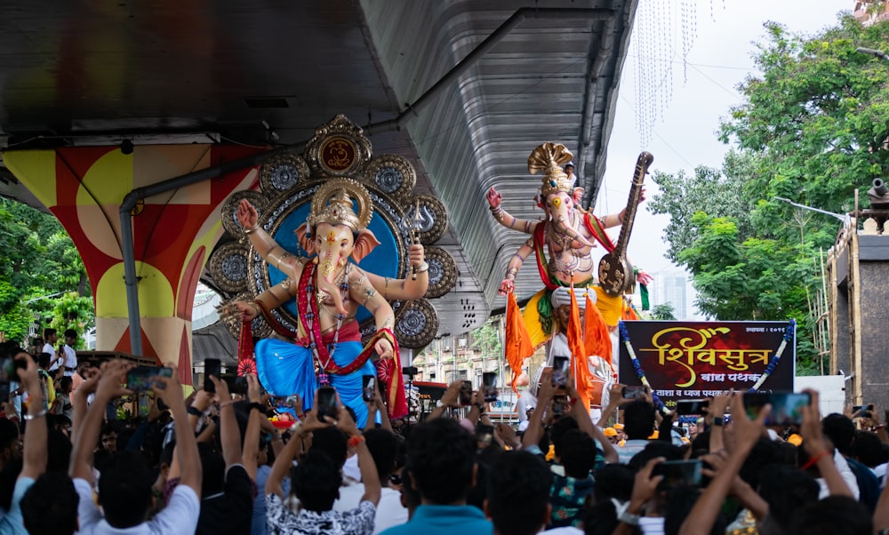 a group of people standing on top of a stage