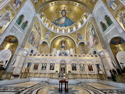 An interior shot showcasing the church's beautiful icons.