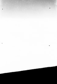 A high contrast abstract image featuring a gradient from black to white, with dark speckles scattered throughout. The bottom portion is solid black while the upper section transitions to a lighter shade, giving it a dramatic and minimalist appearance.