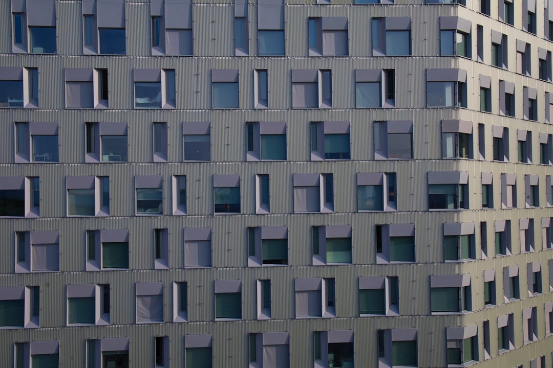 a very tall building with lots of windows,