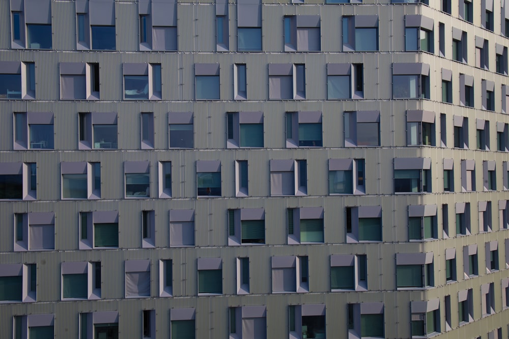 a very tall building with lots of windows