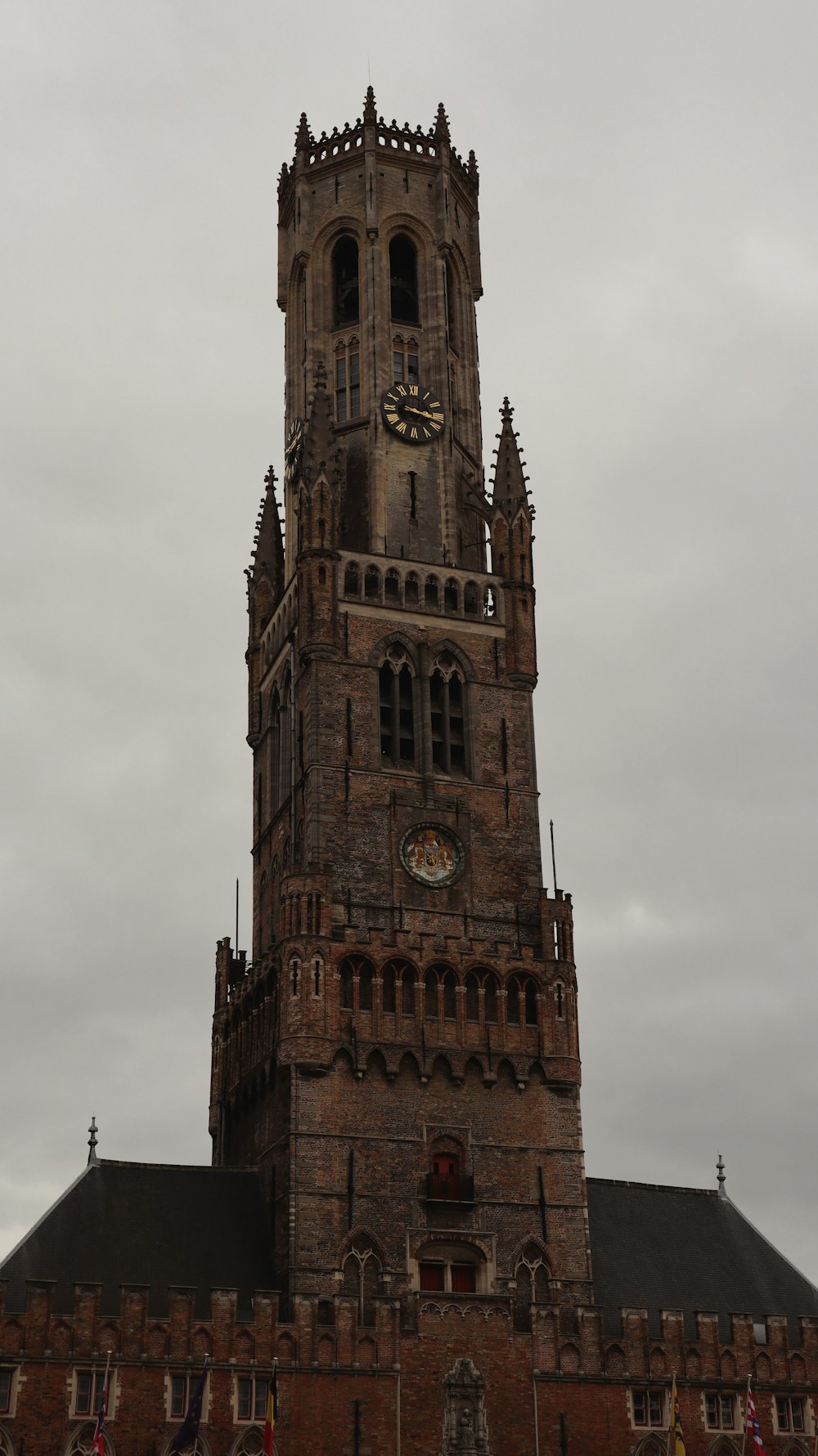 a very tall tower with a clock on it