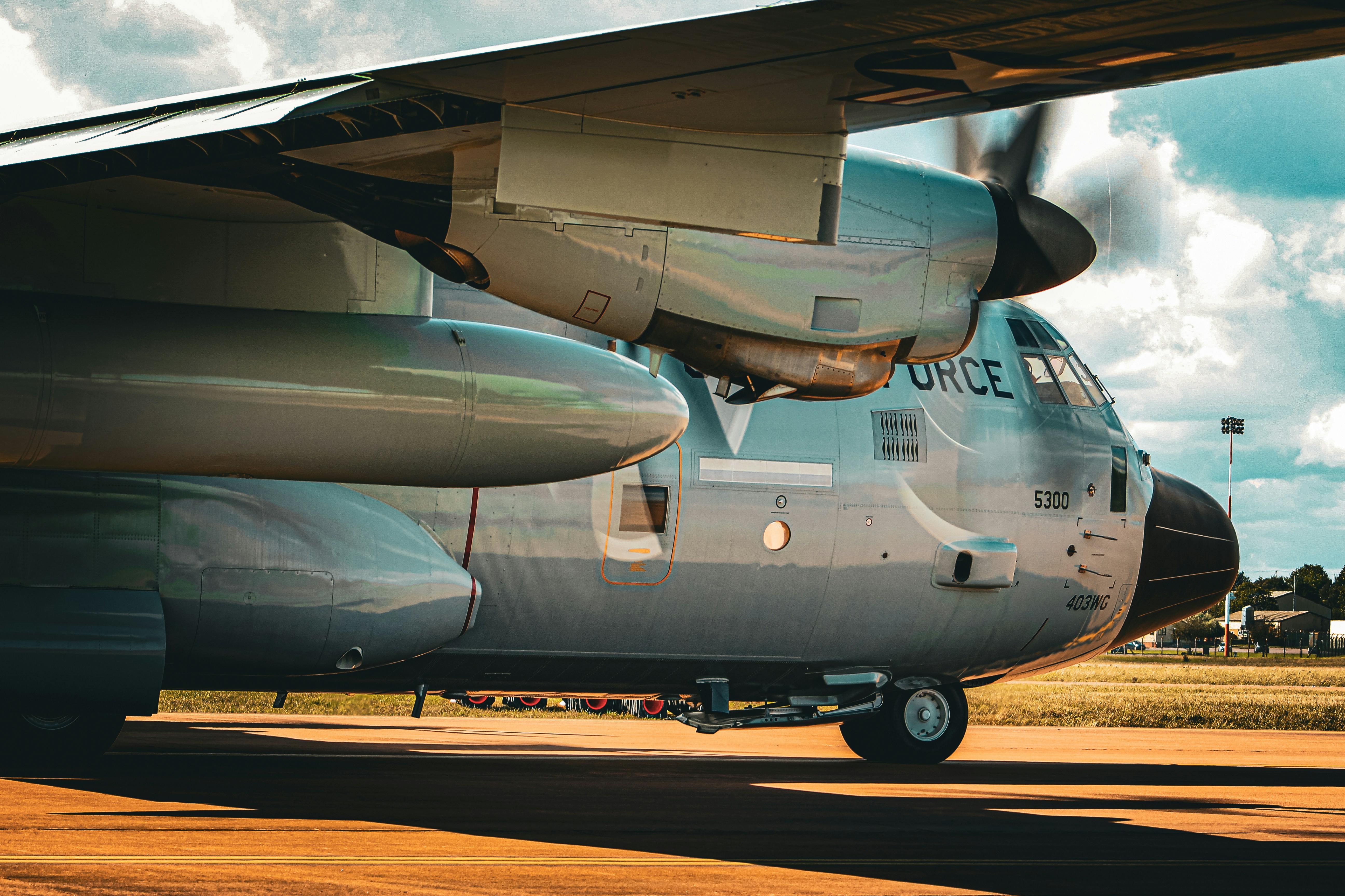 a close up of the nose of an airplane