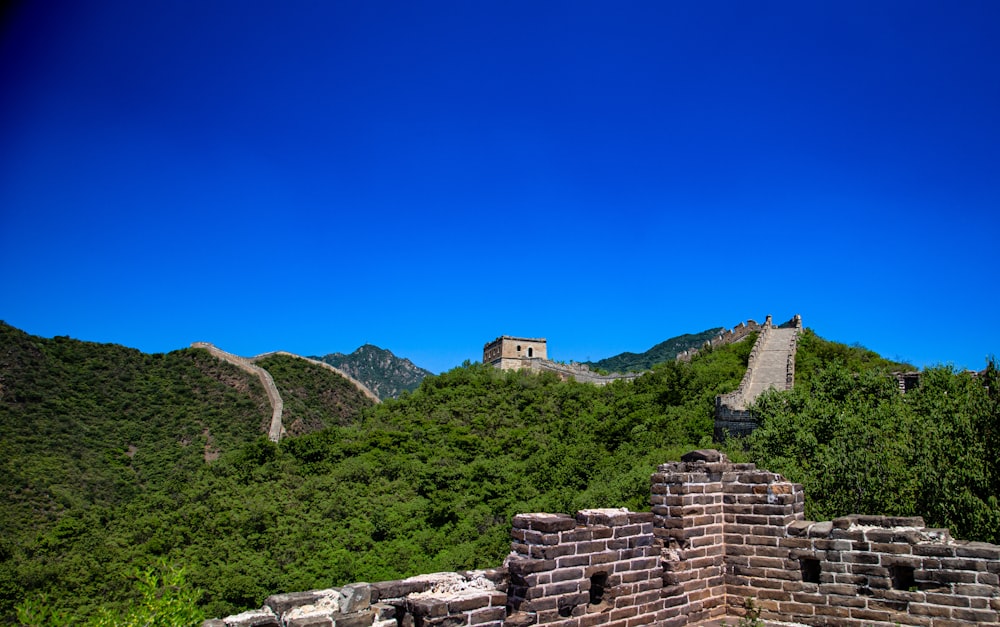 a view of the great wall of china