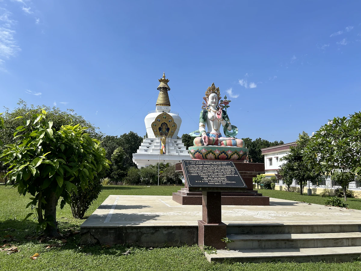 Statue at a Buddhist site in Dehradun, Uttarakhand