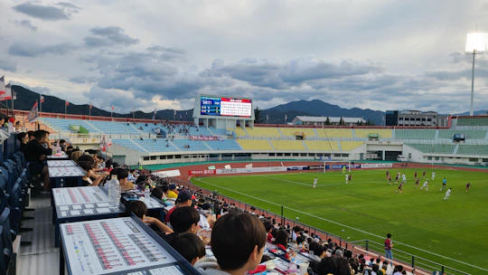 A vibrant scoreboard showing live scores and rankings for the FIFA World Cup contest.