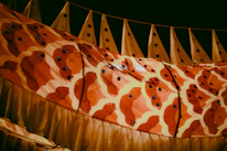 Close-up of colorful fabric patterns inspired by Northeastern Brazilian culture.