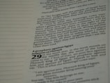 Printed text featuring scripture from a religious book, specifically focusing on prophecies and judgments. The text is organized in paragraphs with certain notable words in bold, and page numbers are visible.