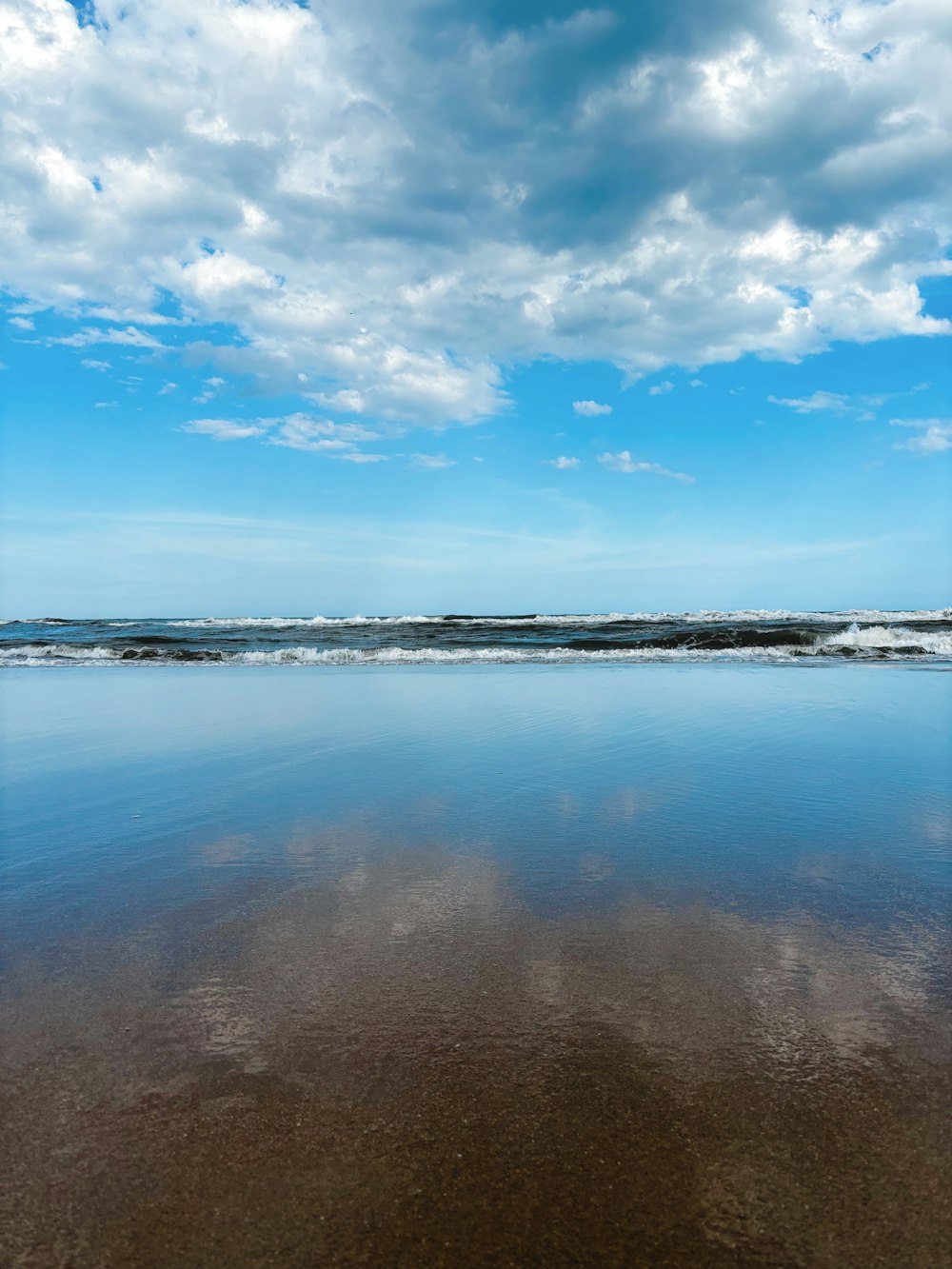 a view of the ocean from the shore