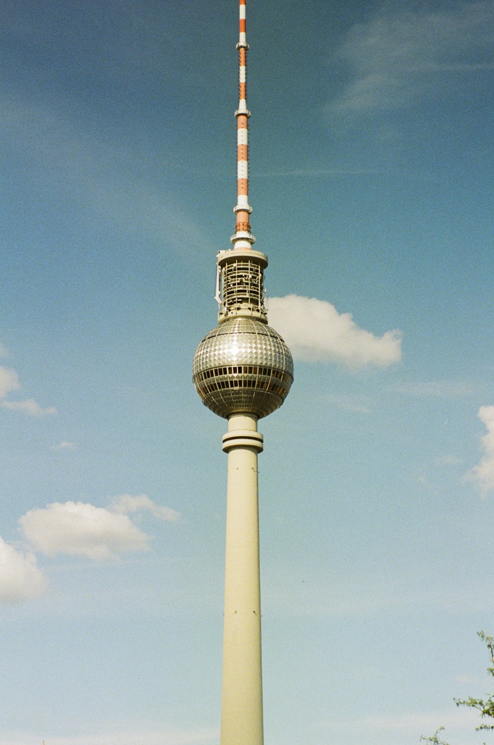 a tall tower with a sky background