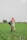 A farmer proudly standing in a lush green field with a basket of crops.