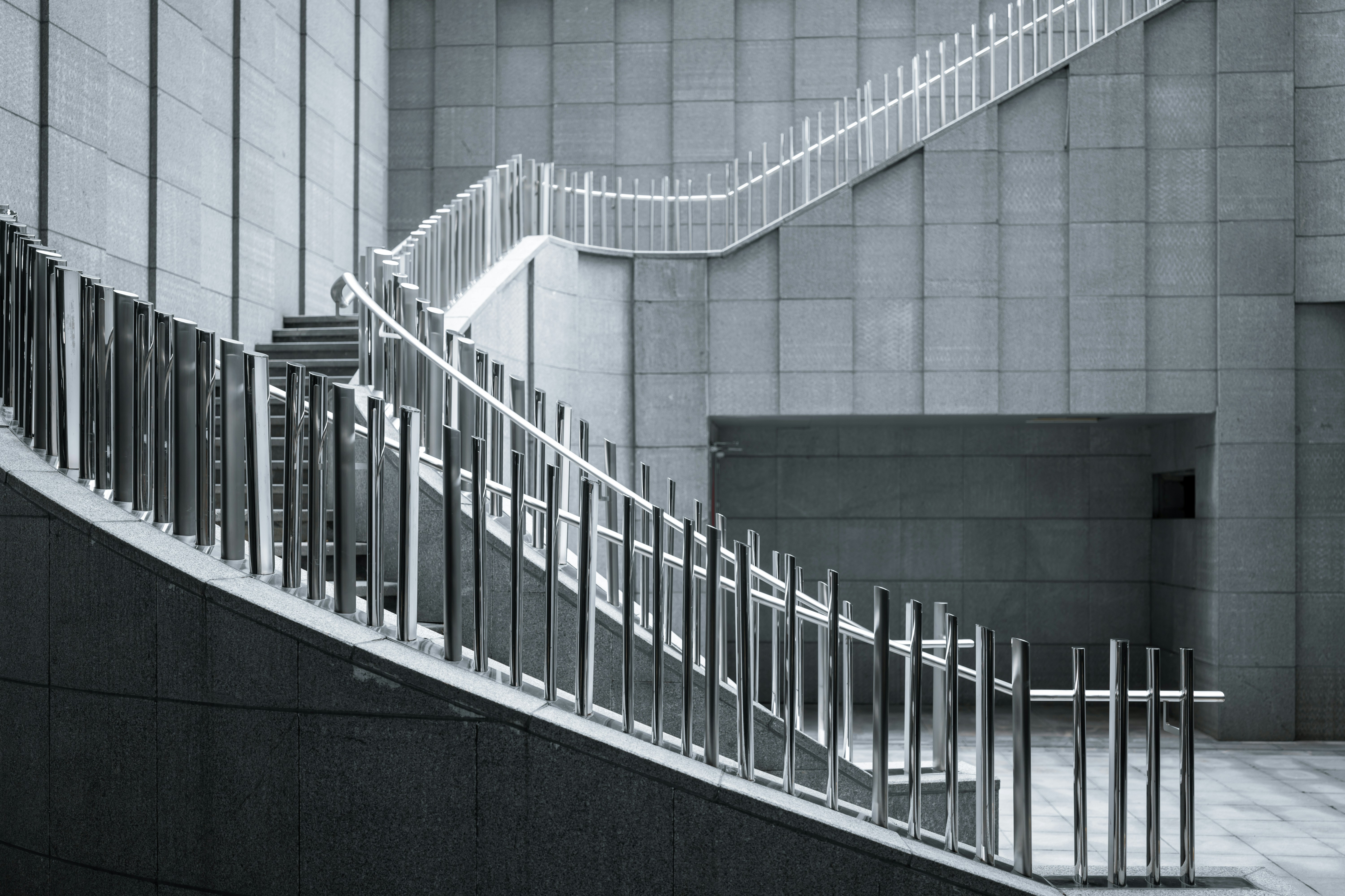 A black and white photo of a staircase photo &ndash; Free Qufu road Image on