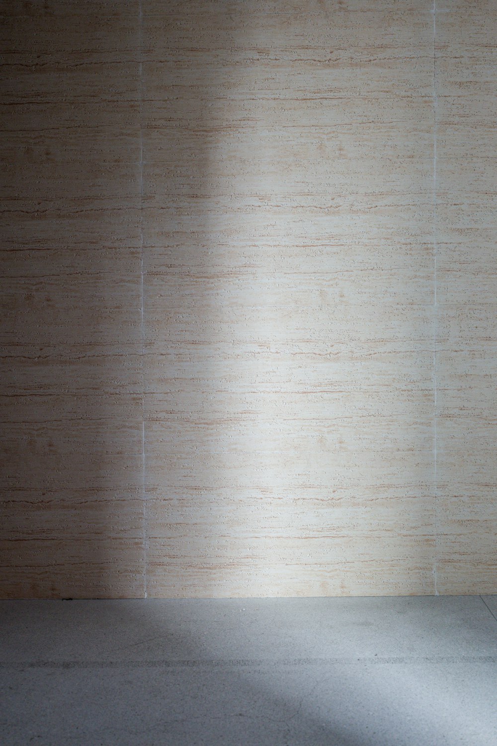 uma sala vazia com uma parede de madeira e piso
