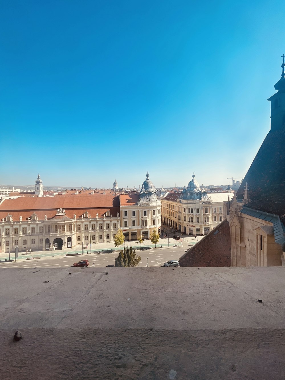 a view of a city from a high point of view