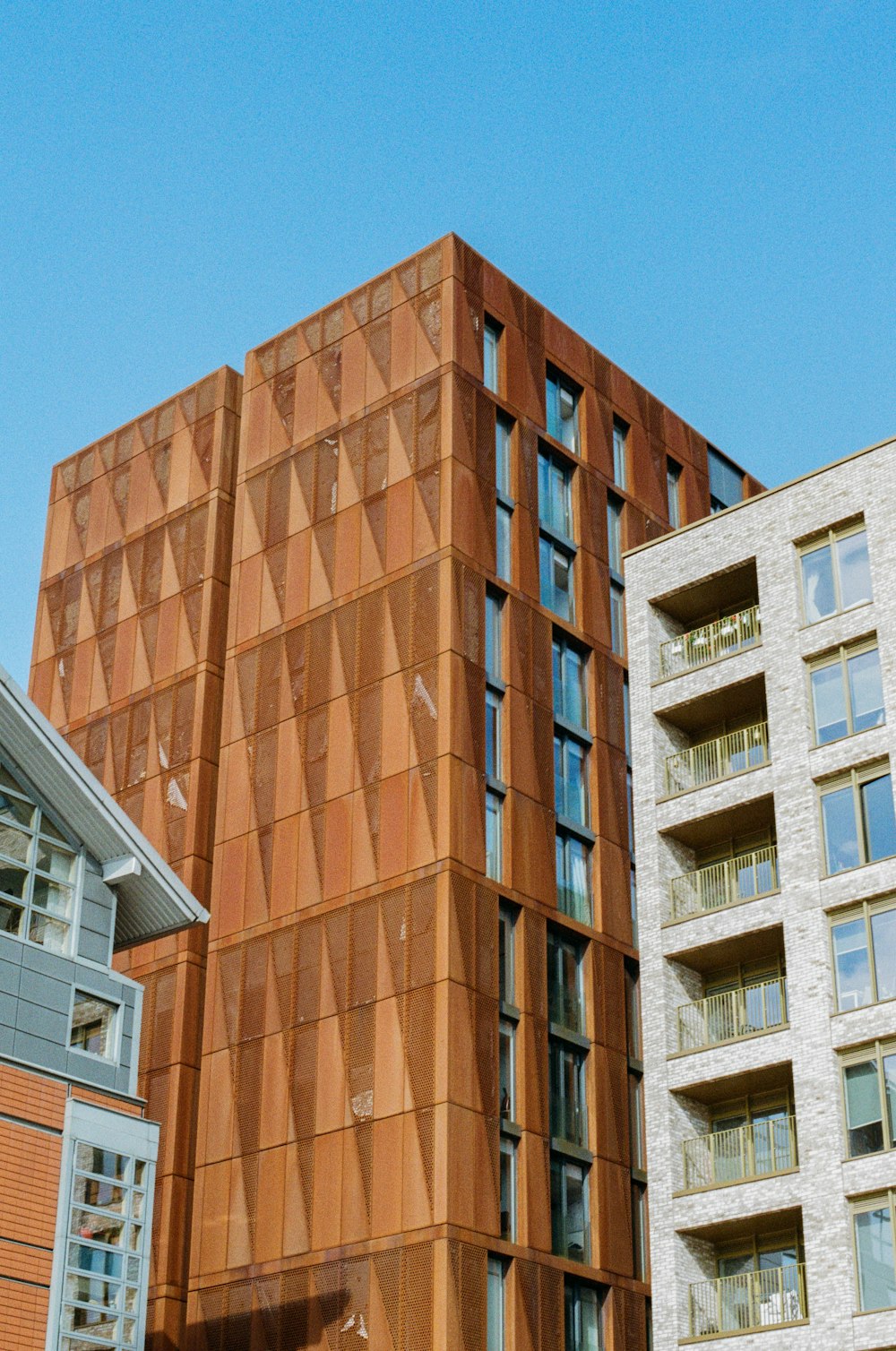 a tall building with a lot of windows on top of it