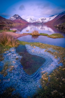 landscape photography,how to photograph a body of water surrounded by mountains and grass