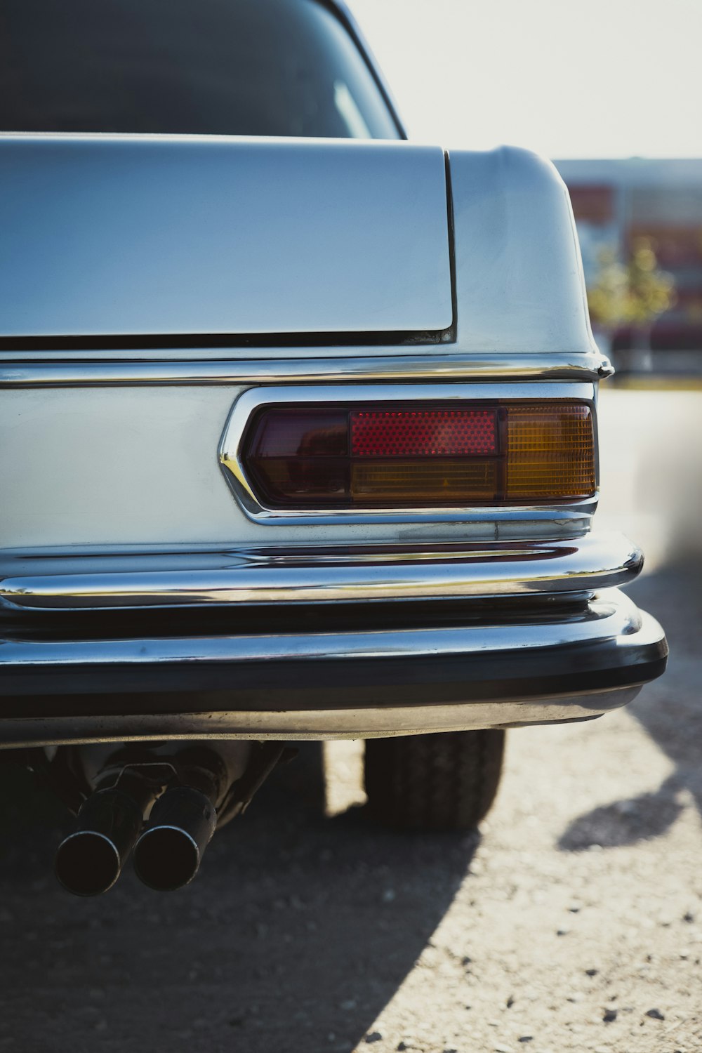 a close up of the rear end of a car