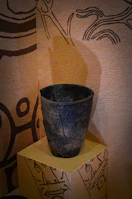 Elegant ceramic vase inspired by indigenous African motifs.