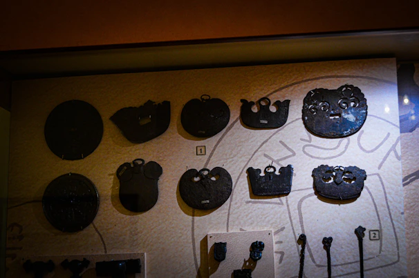 Finished iron products neatly arranged, showcasing craftsmanship and variety.