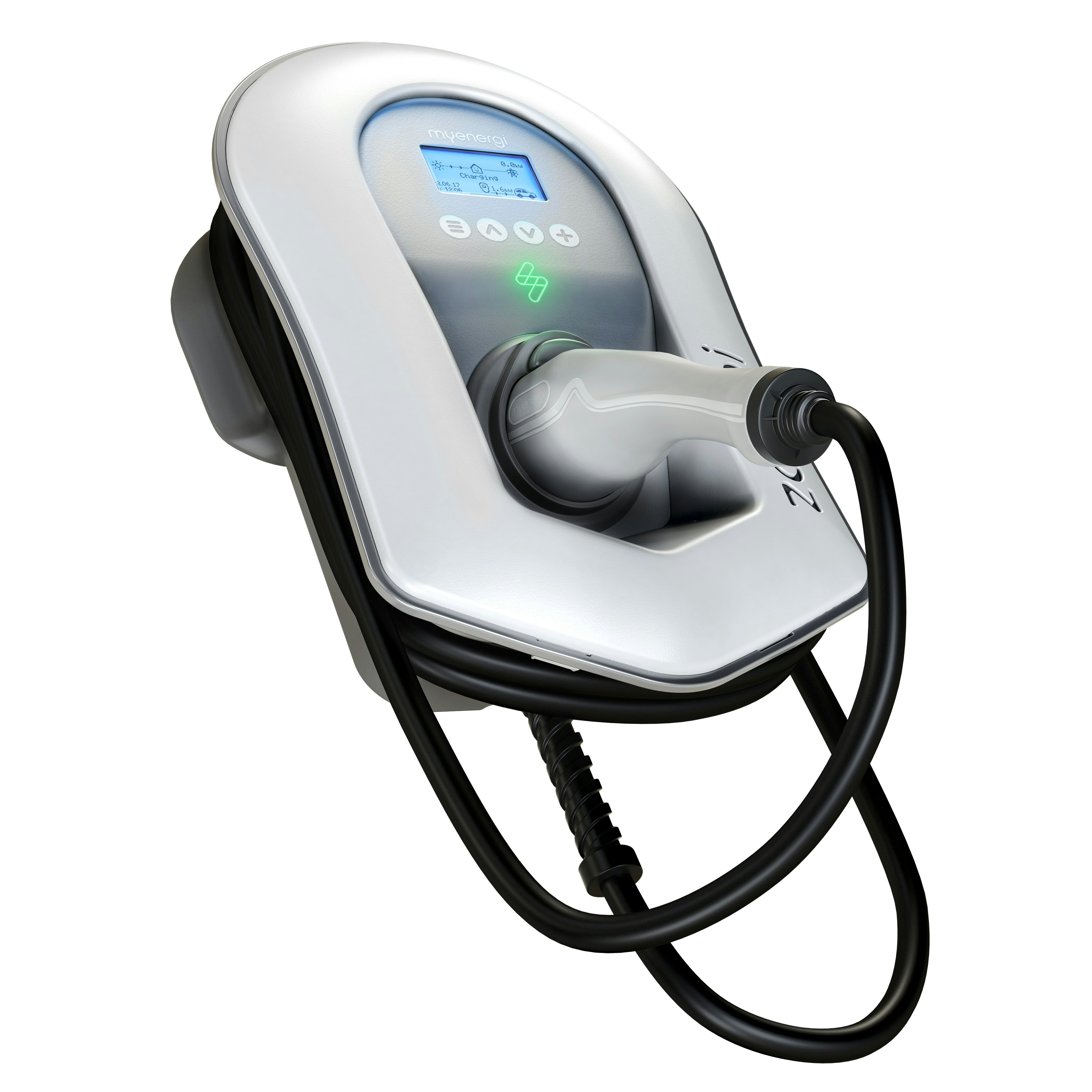 Electric vehicle charging station representing sustainable automotive future