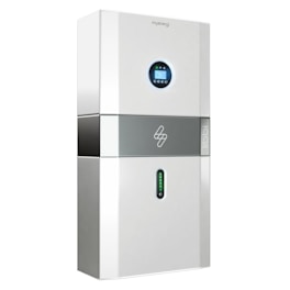 A compact energy purifier device with green energy icons around it.
