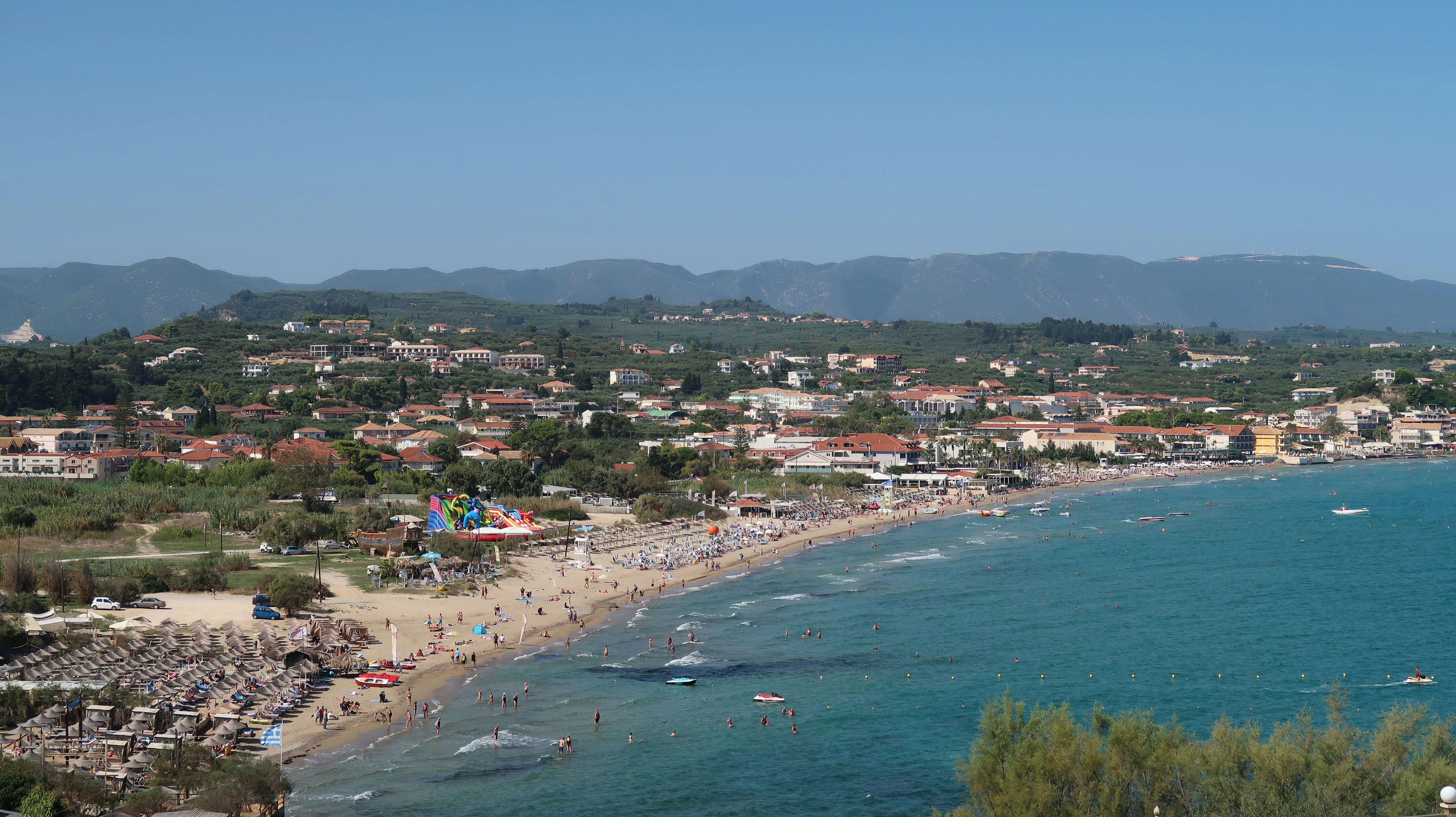 Scenic view of the Albanian Riviera coastline