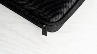 Back view of the Voltek Pro case showing its durable texture and elegant design.
