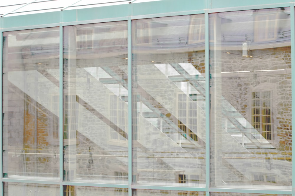 a building with a bunch of windows and a clock