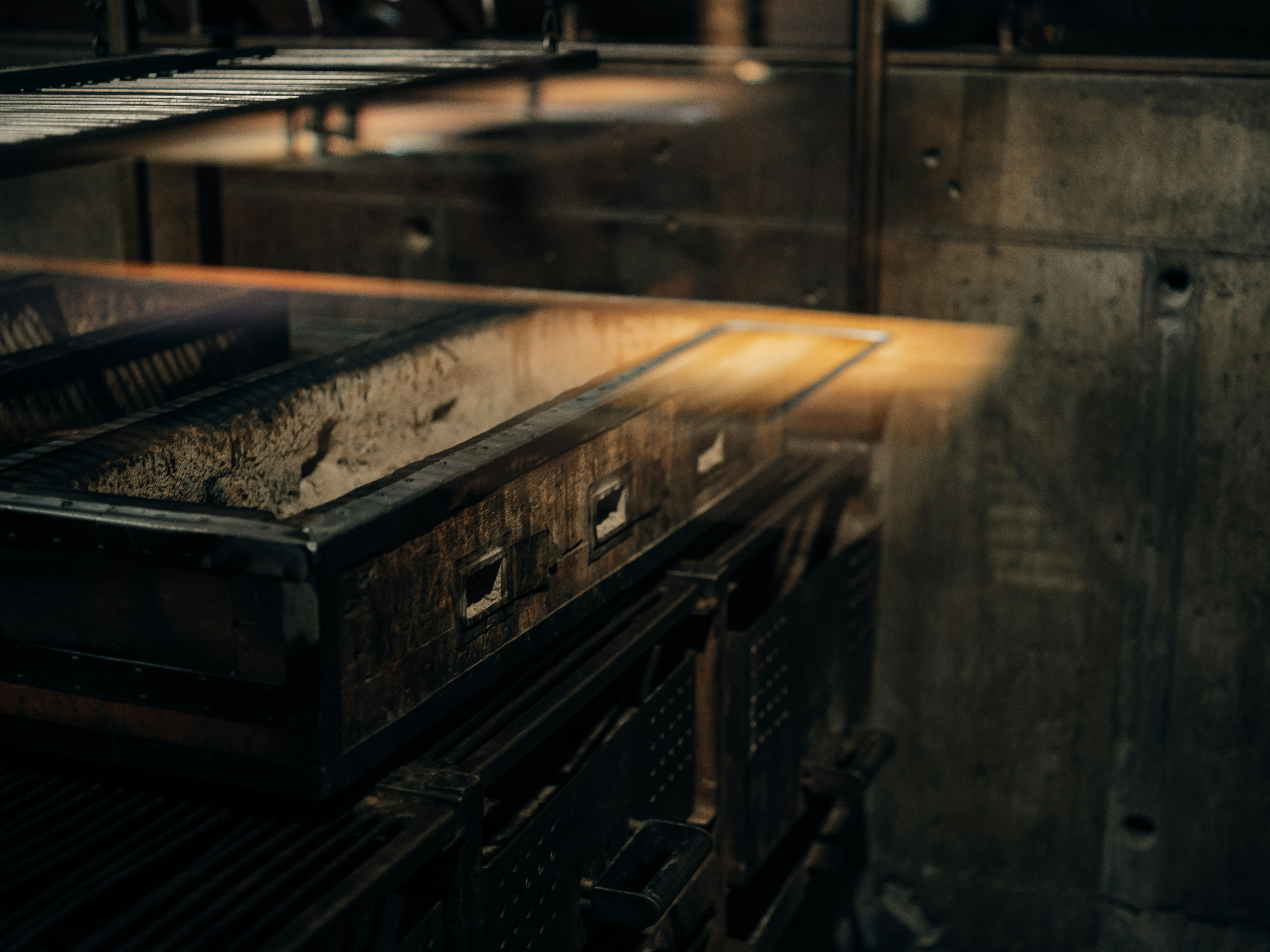 an industrial kitchen with a large metal oven