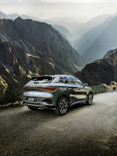 An SUV model showcased in a scenic outdoor setting.