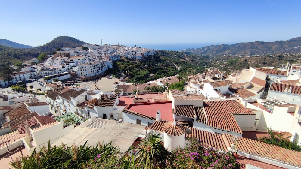 une vue d’une ville d’un point de vue élevé