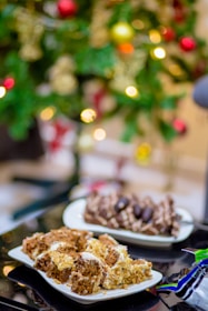 A festive tray of assorted traditional Italian pastries, perfect for holiday celebrations.
