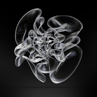 A conceptual art piece inspired by classical closed bosonic string theory with flowing lines.