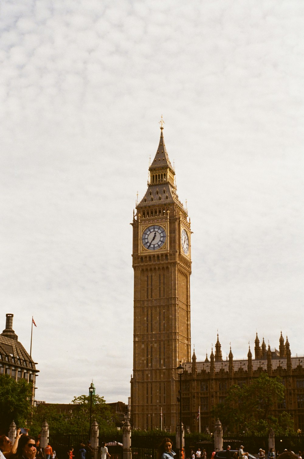 a large clock tower towering over a city